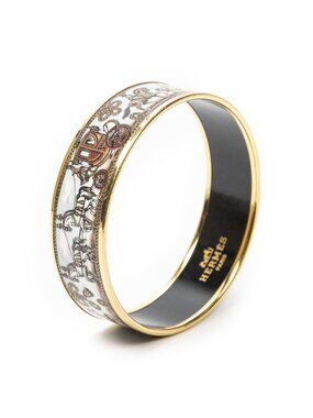 Hermes Enamel Bangle Bracelet